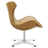 Helm Leatherette Lounge Chair - Tan - EEI-1804-TAN