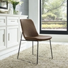 Invite Leatherette Dining Side Chair - Brown - EEI-1805-BRN