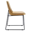 Invite Leatherette Dining Side Chair - Tan - EEI-1805-TAN