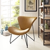 Glide Leatherette Lounge Chair - Tan - EEI-1807-TAN