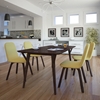 Assert Dining Side Chair - Wood Legs, Walnut, Green (Set of 4) - EEI-1839-WAL-GRN-SET