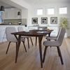 Assert Dining Side Chair - Wood Legs, Walnut, Gray (Set of 4) - EEI-1839-WAL-GRY-SET