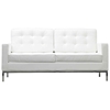 Loft 5 Piece Leather Living Room Set - Stainless Steel, White - EEI-860
