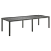 Sojourn 114" Outdoor Patio Dining Table - Chocolate - EEI-1932-CHC