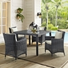 Summon 47" Outdoor Patio Dining Table - Square, Gray - EEI-1936-GRY