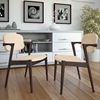 Spunk Dining Armchair - Wood Frame (Set of 2) - EEI-2045-WAL-SET