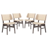 Vestige Upholstery Dining Side Chair - Wood Frame (Set of 4) - EEI-2062-WAL-SET