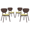 Murmur Dining Side Chair - Wood Frame (Set of 4) - EEI-2063-WAL-SET