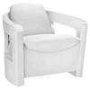 Trip Leather Lounge Chair - White - EEI-2069-WHI