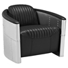 Visibility Leatherette Lounge Chair - Black - EEI-2071-BLK
