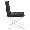 Trieste Memory Foam Dining Chair - Button Tufted, Black - EEI-2072-BLK
