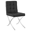 Trieste Memory Foam Dining Chair - Button Tufted, Black - EEI-2072-BLK