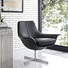 Release Bonded Leather Lounge Chair - Black - EEI-2073-BLK