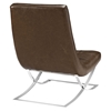 Slope Leatherette Lounge Chair - Tufted, Brown - EEI-2076-BRN