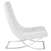 Slope Leatherette Lounge Chair - Tufted, White - EEI-2076-WHI