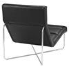 Reach Leatherette Lounge Chair - Black - EEI-2080-BLK