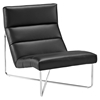 Reach Leatherette Lounge Chair - Black - EEI-2080-BLK