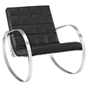 Gravitas Leatherette Lounge Chair - Black - EEI-2084-BLK