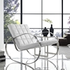 Gravitas Leatherette Lounge Chair - White - EEI-2084-WHI