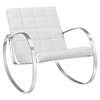 Gravitas Leatherette Lounge Chair - White - EEI-2084-WHI