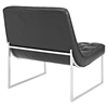 Ibiza Memory Foam Lounge Chair - Button Tufted, Leatherette, Black - EEI-2089-BLK