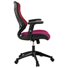 Clutch Office Chair - Adjustable Height, Casters, Burgundy - EEI-209-BUR