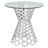 Arrange Side Table - Glass Top, Silver - EEI-2106-SLV