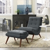 Ramp Fabric Lounge Chair Set - Tufted, Gray - EEI-2143-GRY