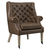 Chart Fabric Lounge Chair - Brown - EEI-2147-BRN