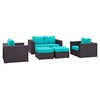 Convene 5 Pieces Outdoor Patio Sofa Set - EEI-2158-EXP-SET