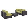 Convene 5 Pieces Patio Sofa Set - EEI-2163-EXP-SET