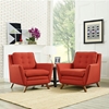 Beguile Fabric Chairs - Button Tufted, Atomic Red - EEI-2185-ATO-SET
