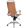 Vibe Modern High Back Office Chair - Chrome Frame, Tan - EEI-232-TAN