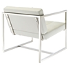 Hover Leatherette Lounge Chair - Tufted, White - EEI-263-WHI