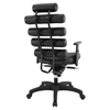 Pillow Faux Leather Office Chair - Height Adjustable, Black - EEI-274-BLK