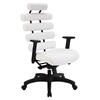 Pillow Faux Leather Office Chair - Height Adjustable, White - EEI-274-WHI