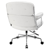 Remix Leatherette Office Chair - Button Tufted, White - EEI-276-WHI