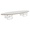 Surfboard Oval Coffee Table - White - EEI-302-WHI