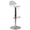 Mushroom Adjustable Swivel Bar Stool - Clear Acrylic - EEI-534-CLR