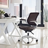 Edge Leather Office Chair - Adjustable Height, Swivel, Brown - EEI-597-BRN