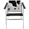 LC1 Basculant Lounge Chair - Black & White - EEI-633-BLP