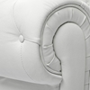 Chesterfield Leather Sofa - Button Tufts, Bun Feet, White - EEI-701-WHI