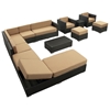 Fusion Outdoor Chaise Sectional Set - Espresso Frame - EEI-722-EXP