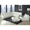 Downlow 5 Piece Sectional Sofa Set - White Leatherette - EEI-745-WHI
