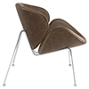 Nutshell Leatherette Lounge Chair - Brown - EEI-809-BRN