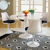 Lippa Saarinen 5 Piece Dining Set - Fiberglass Table, Plastic Chairs - EEI-854