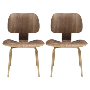 Fathom Wood Dining Chairs - Walnut (Set of 2) 