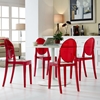 Casper Backrest Dining Chair - Red (Set of 4) - EEI-908-RED