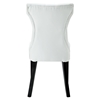 Silhouette Faux Leather Dining Chairs - Button Tufted, White (Set of 2) - EEI-911-WHI