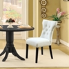 Silhouette Faux Leather Dining Chairs - Button Tufted, White (Set of 2) - EEI-911-WHI